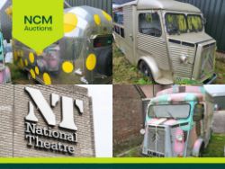 Behalf of National Theatre Vintage Food Trucks- To Include Ice Cream Van, Cheese Iron and Pizza Van