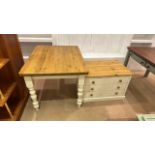 French style table and cabinet