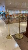 Gold affect clothes display stands x2 (Garment hangers)