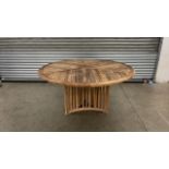 Round Wooden Outdoor Table