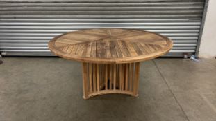 Round Wooden Outdoor Table