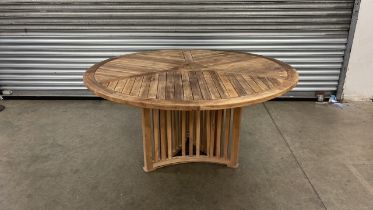 Round Wooden Outdoor Table