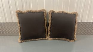 Pair Of Brown Cushions