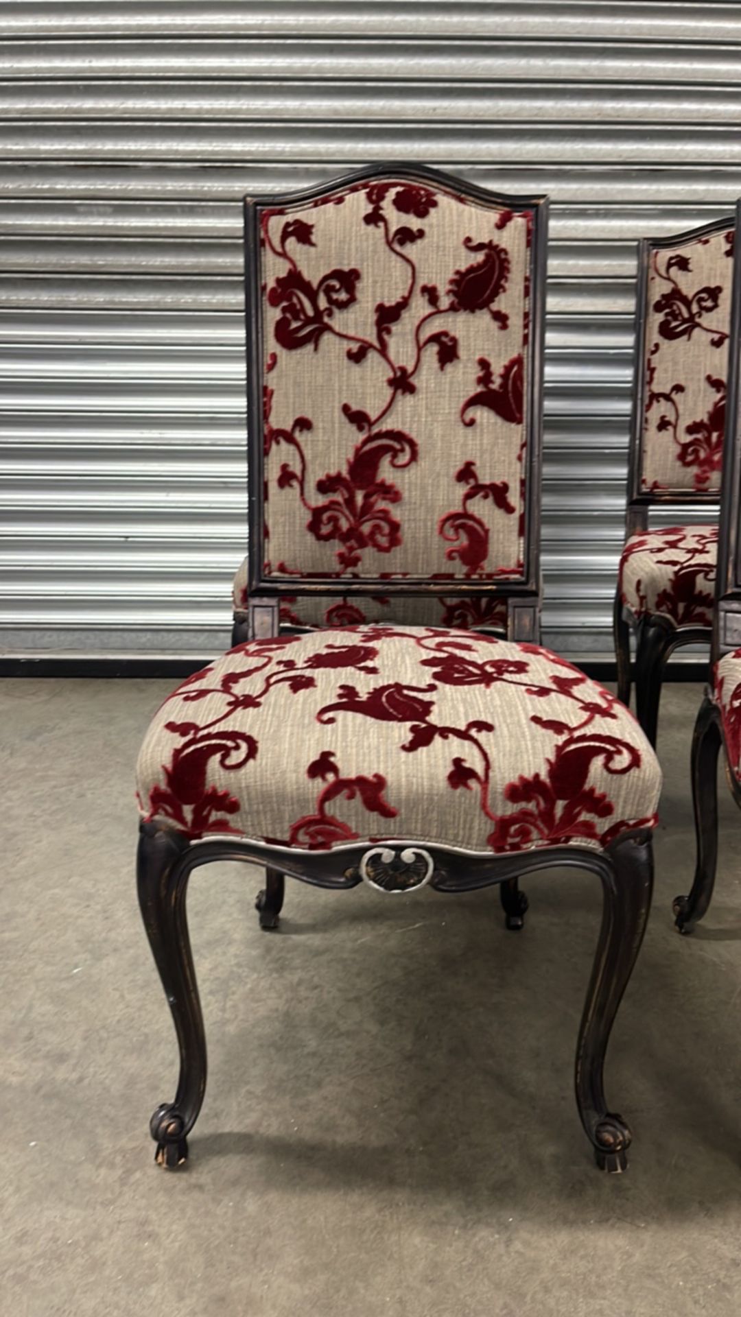 Set Of 6 Roche Bobois Floral Dining Chairs - Image 2 of 7