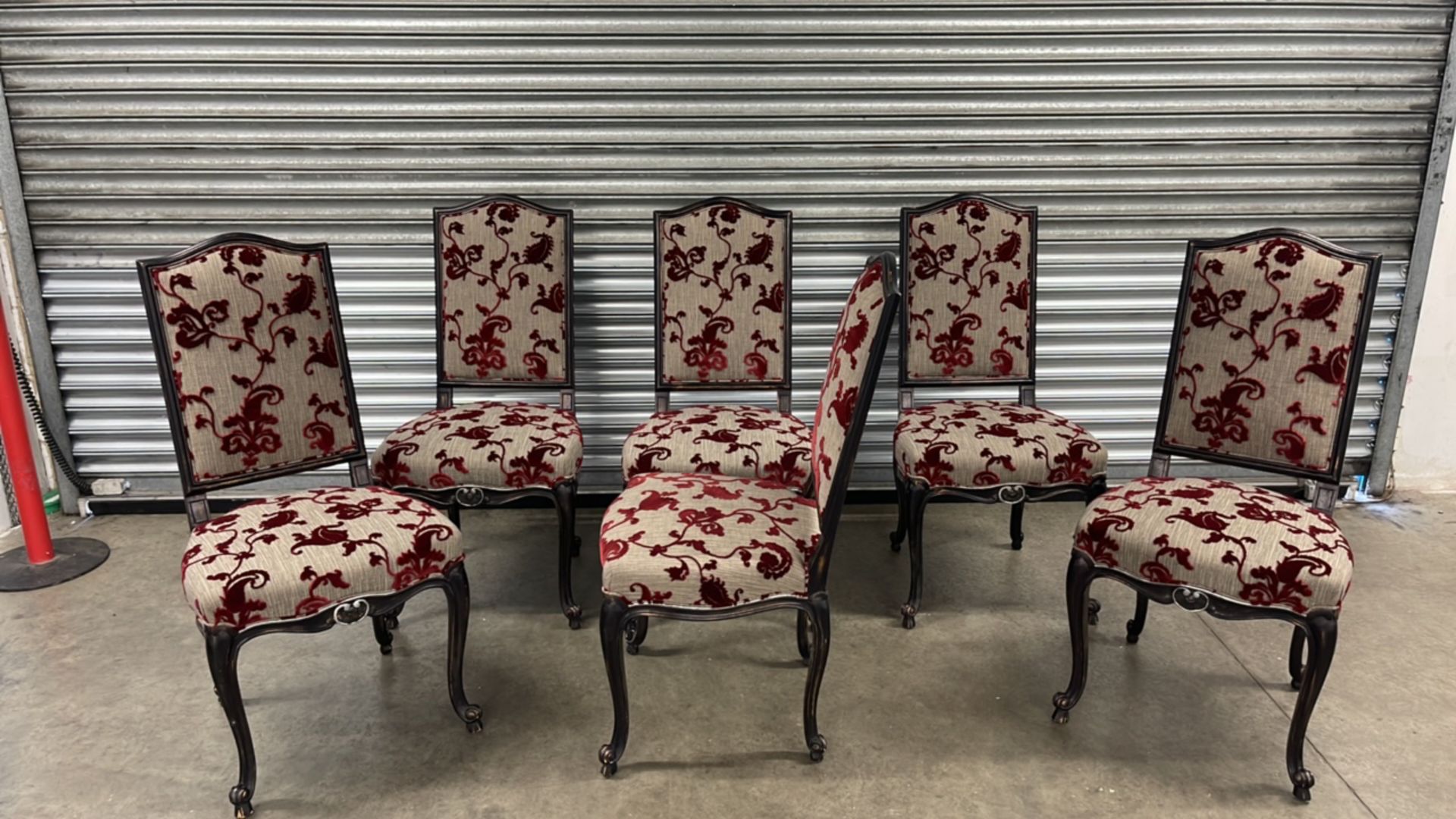 Set Of 6 Roche Bobois Floral Dining Chairs - Image 7 of 7