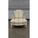 Roche Bobois Style Tartan Feature Armchair