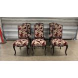 Set Of 6 Roche Bobois Floral Dining Chairs