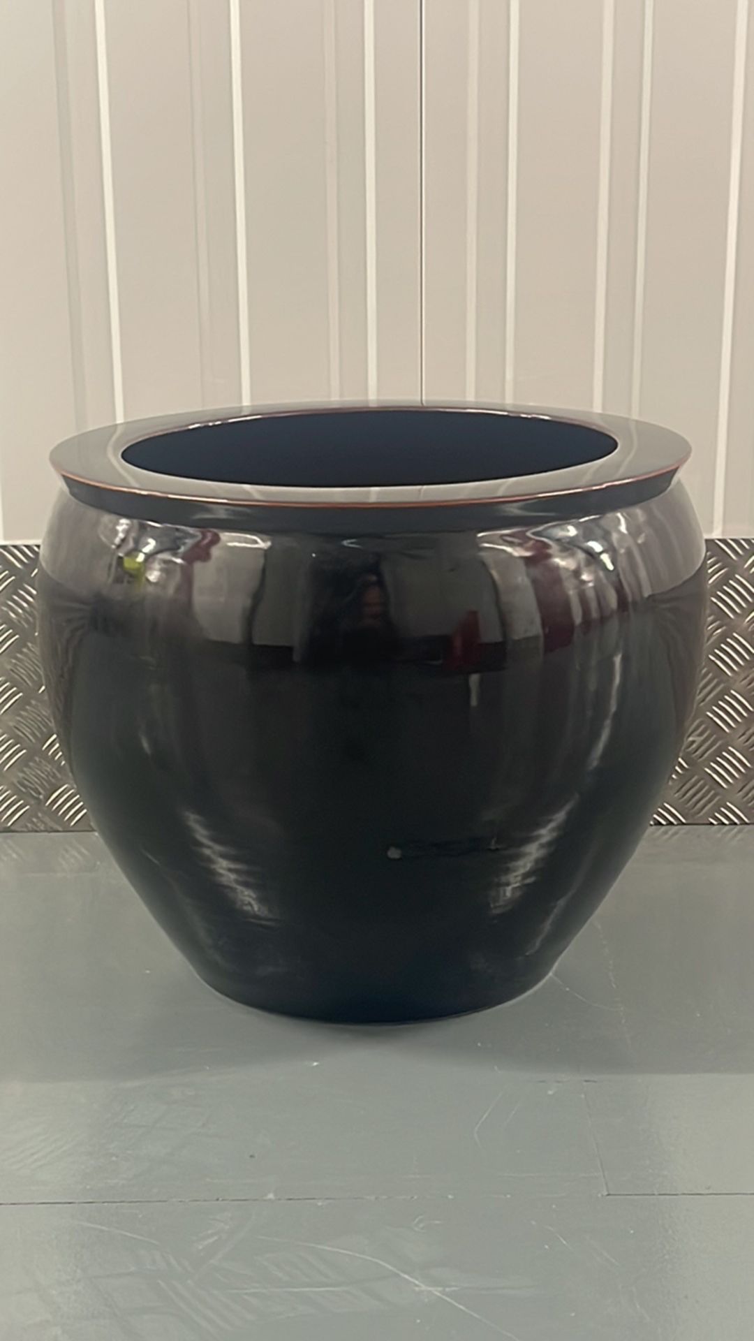 Large Brown Ceramic Plant Pot