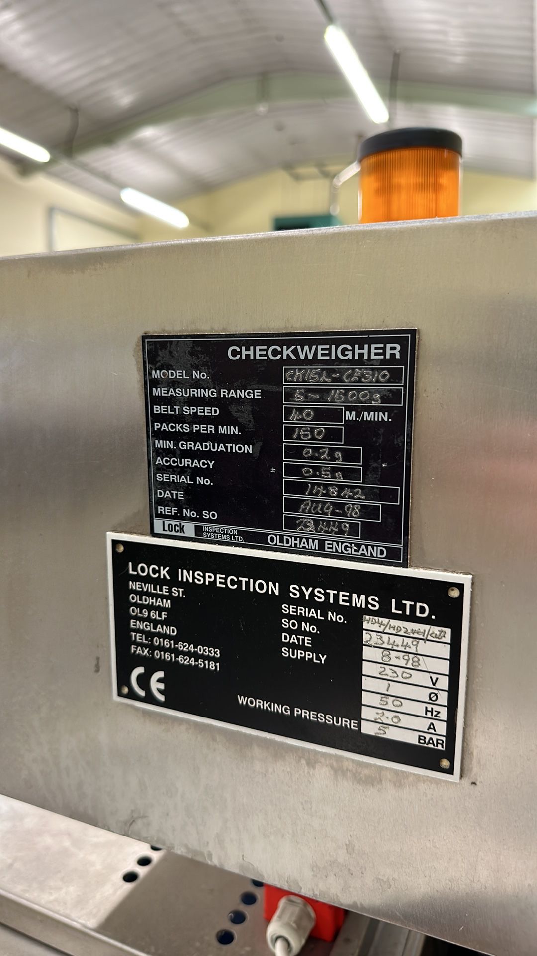 BROOK Food Processing Equipment - Checkweigher - Image 5 of 7