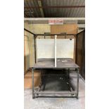 Metal Workshop Bench with Painted Metal Partion