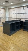 Black Wooden Retail Service Counters