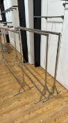 Chrome Metal Clothing Rails x3