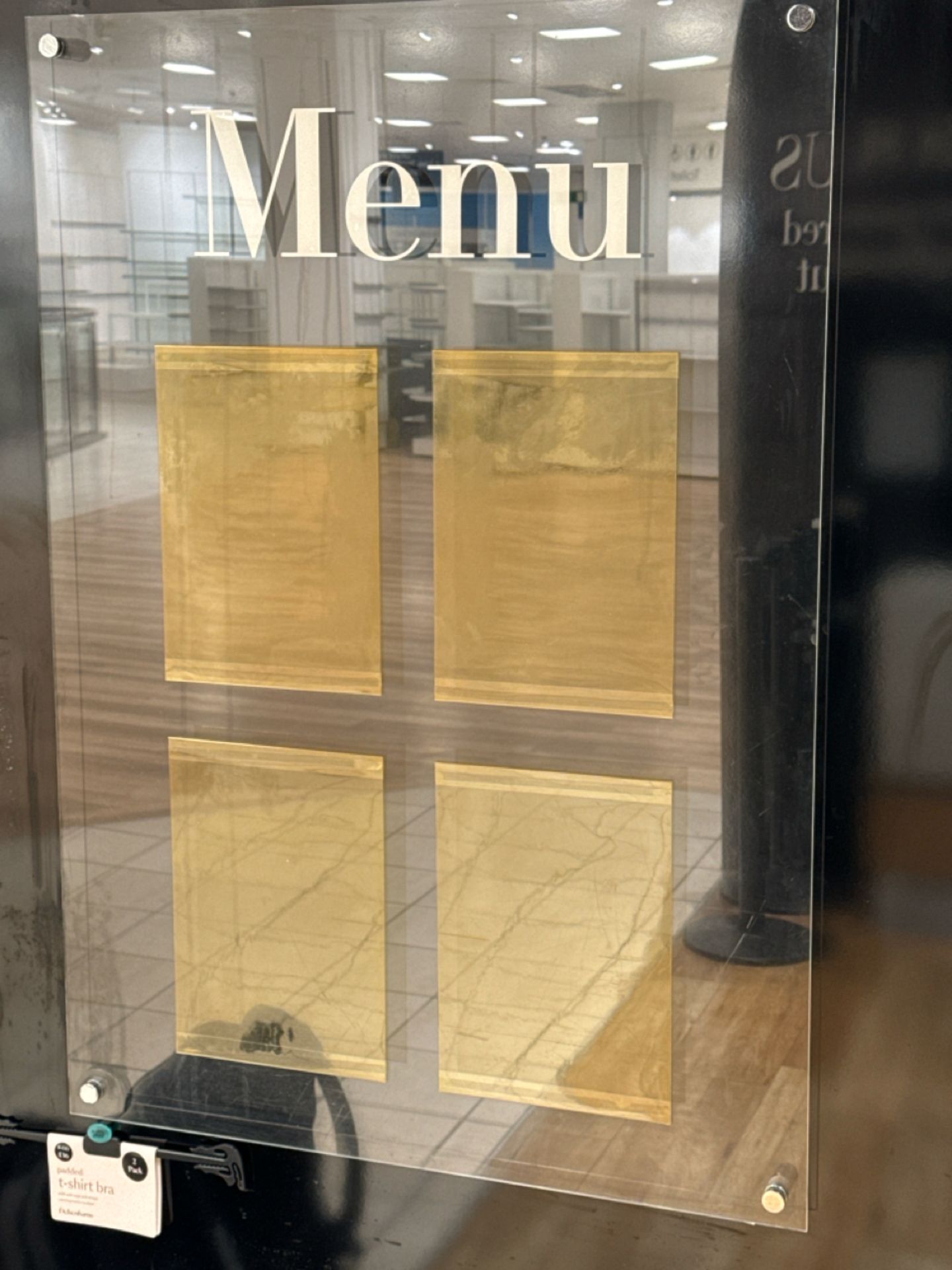 Plastic Menu Board