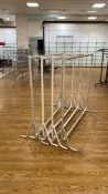 White Metal Clothing Rails x4