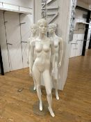Female Mannequins and Glass Stand x3