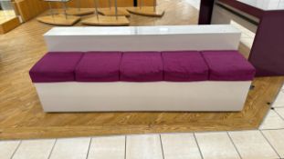 Purple Cushioned Seating Bench