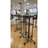 Metal Clothing Display Rails x3