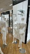 Female Mannequins with Glass Base x3