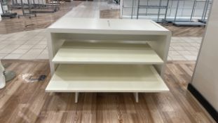 White Gloss Tiered Display Unit