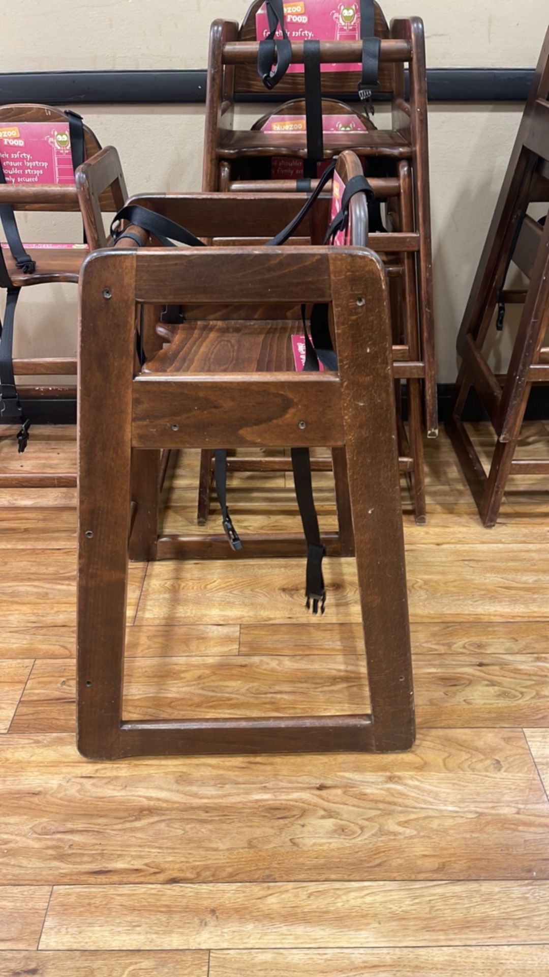 8 x Wooden High Chairs - Bild 3 aus 4