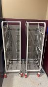 Pair Of Mobile Tray Stands