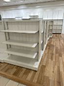 White Dual Facing Display Shelves x6