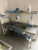 Stainless Steel Sink Unit with Shelf