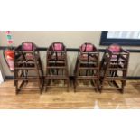 8 x Wooden High Chairs