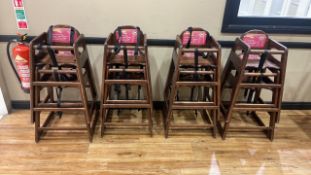 8 x Wooden High Chairs