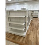 White Dual Facing Display Shelves x6