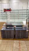 Glass and Metal Clothing Display Units x4