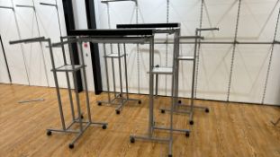 Metal Hanging Display Units x4 with Shelf Connector