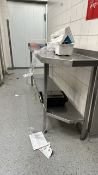 2x Stainless Steel Prep Tables