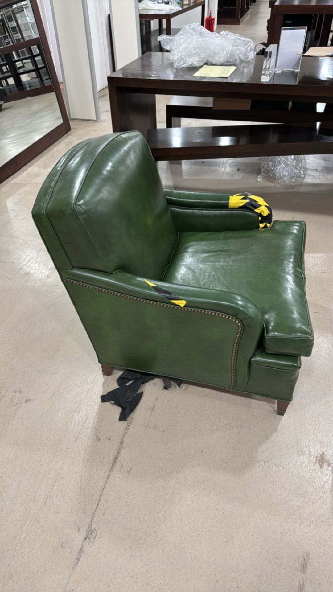 Green Leather Chair - Image 2 of 5