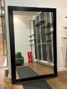 Large Black Wooden Mirror