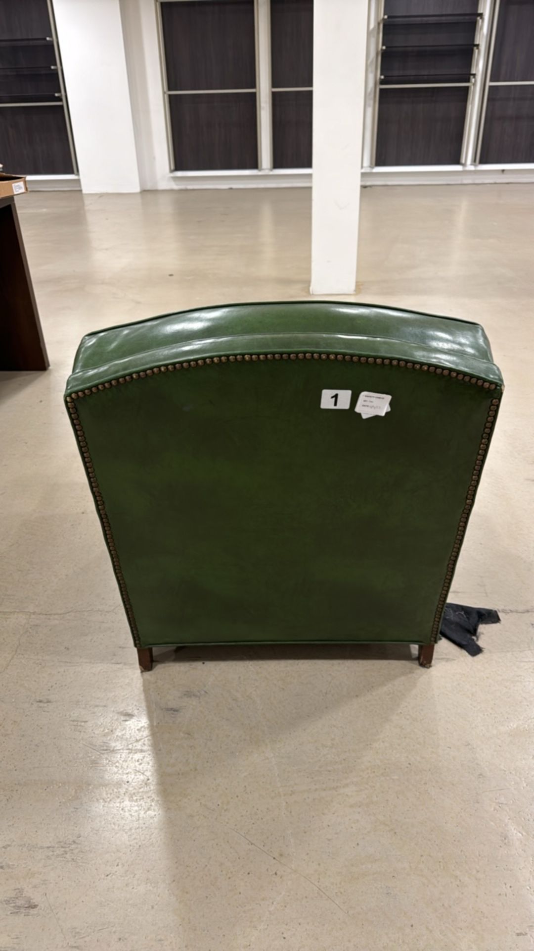 Green Leather Chair - Image 3 of 5