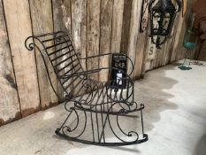 Iron Ornate Rocking Chair