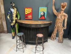 Industrial Fully Fitted Bow Front Home Bar/Counter