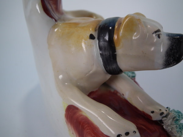 Pair Staffordshire Pottery Mastiff Spill Vases - Image 15 of 18