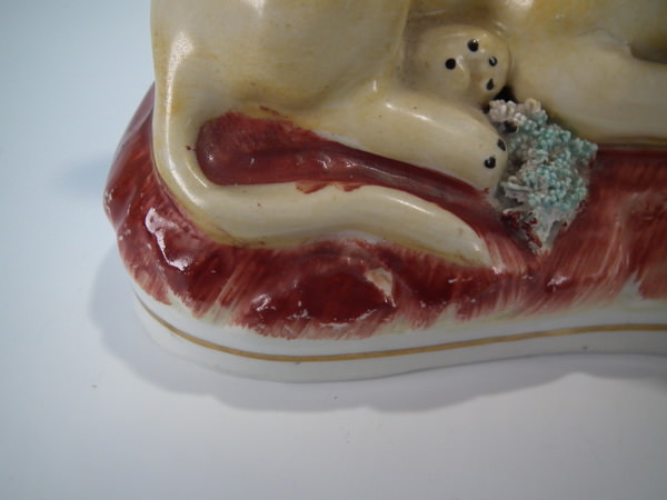 Pair Staffordshire Pottery Mastiff Spill Vases - Image 10 of 18