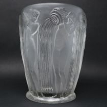 Rene Lalique Clear Glass Danaides Vase