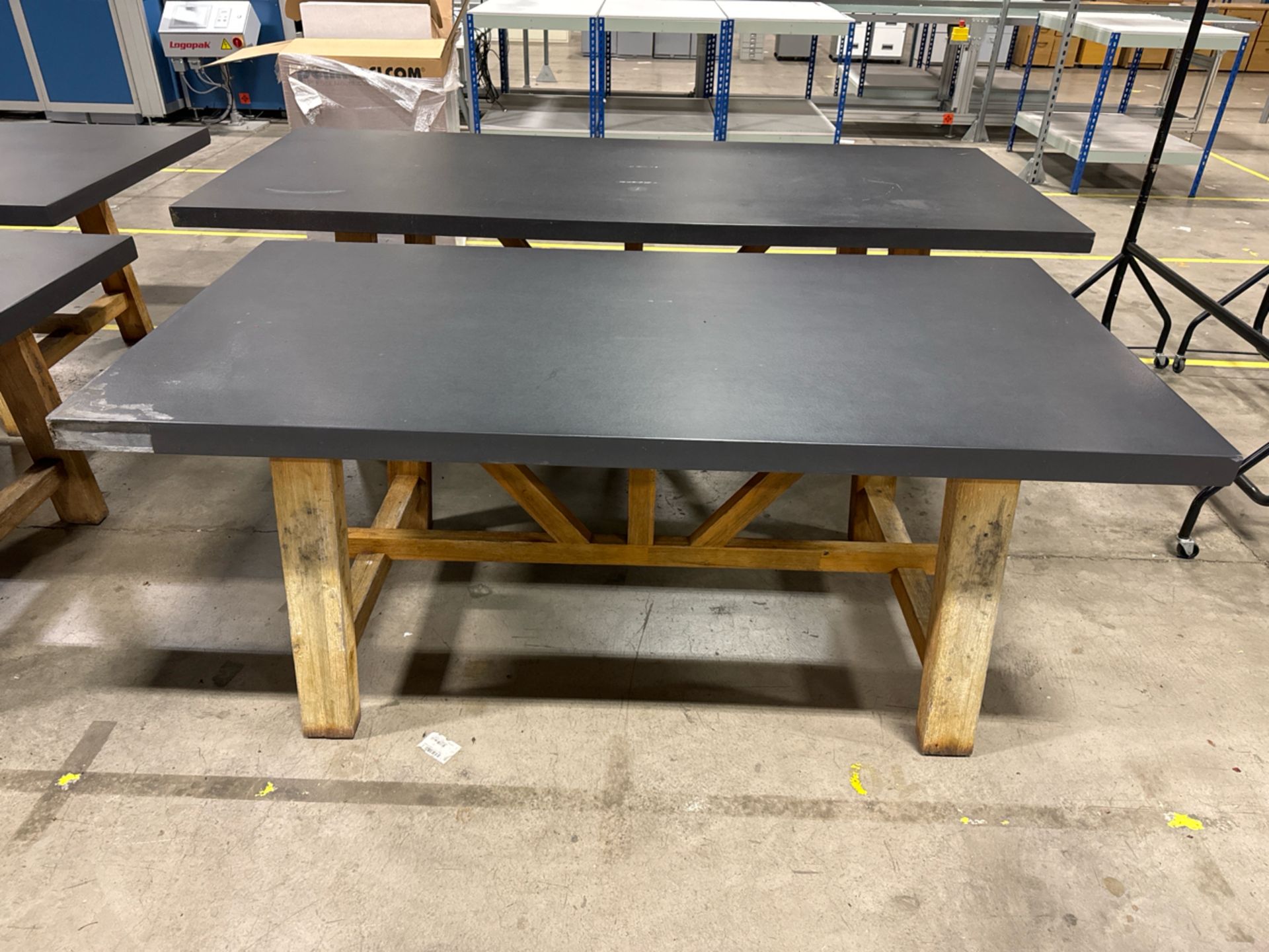 Black Wooden Tables With Vinyl Finish x4