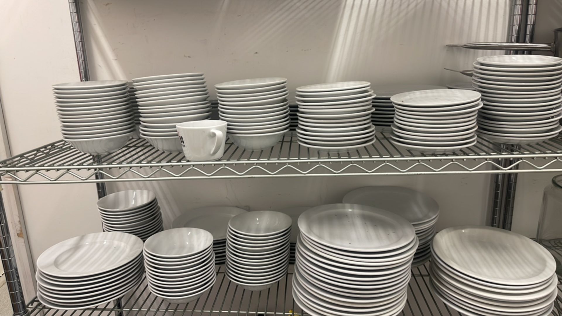 Shelving Unit With Crockery & Catering Equipment - Image 3 of 4