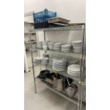 Shelving Unit With Crockery & Catering Equipment