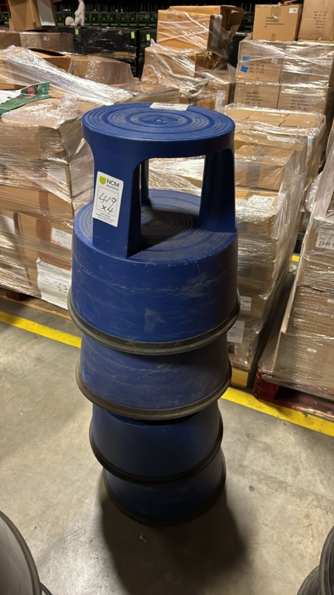 Blue Kick Stools x4