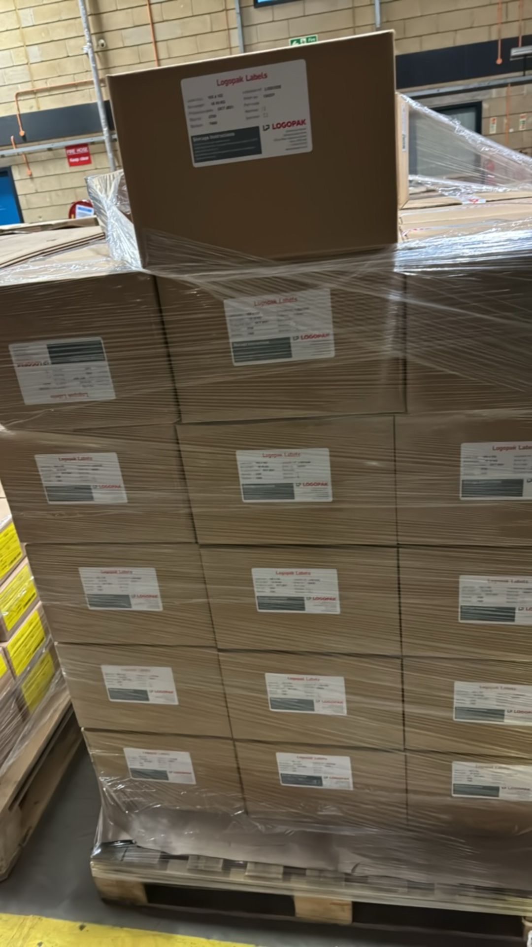 Pallet Of Logopak Label Rolls