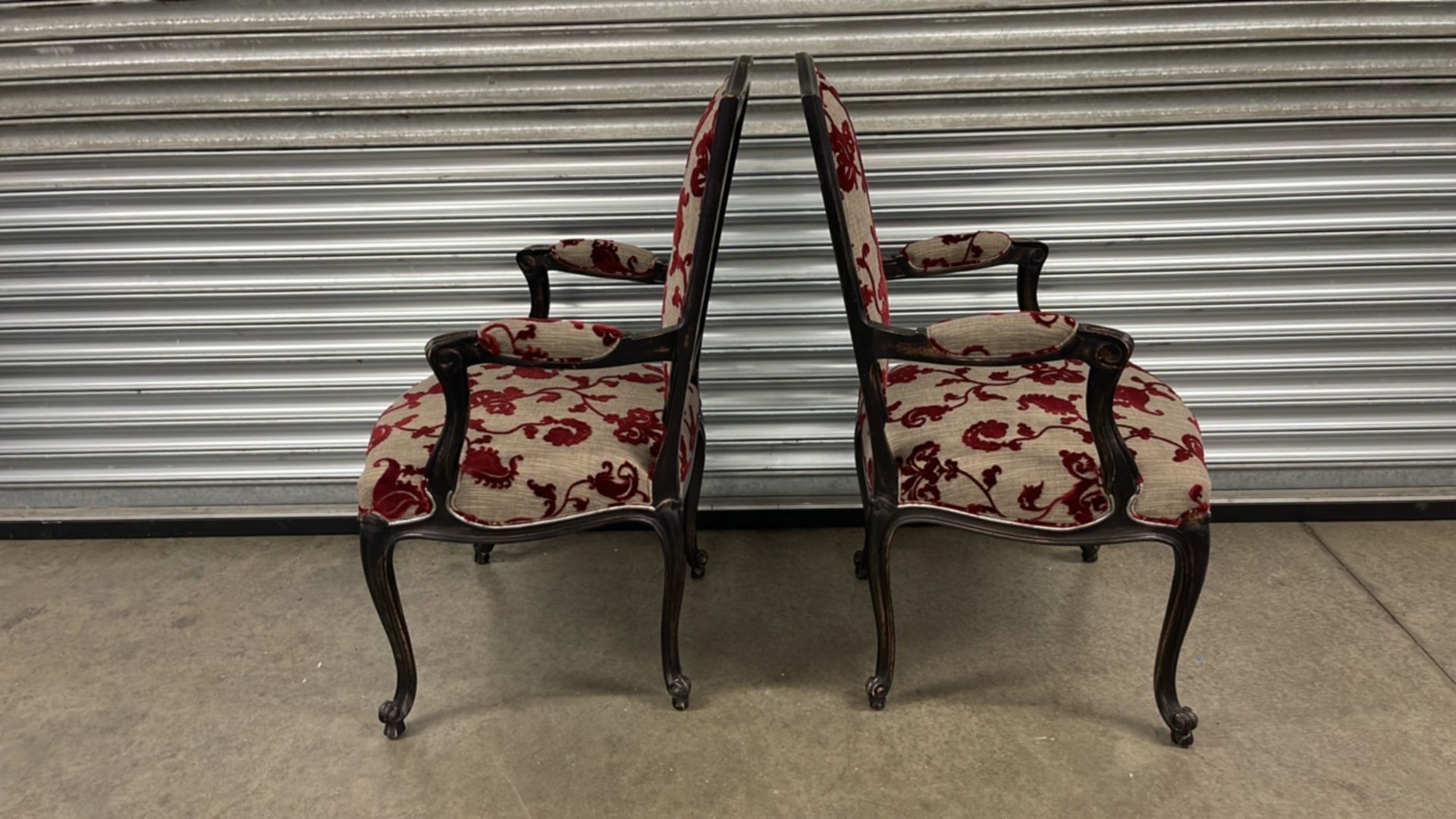 Pair of Roche Bobois Floral Dining Chairs with Arms RRP £650 Per Chair - Image 6 of 8