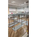 8x Glass Plinth Metal Retail Hanger Display Stands