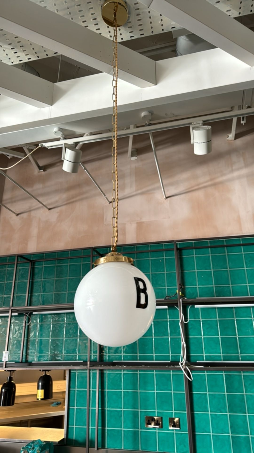 White Hanging Sphere Lights x10 - Image 5 of 9