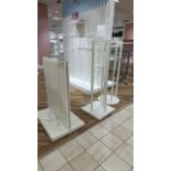 White Retail Displays x3